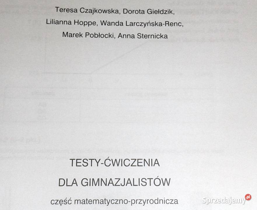 Testy ćwiczenia gimnazjali Matematyczno Chełm sprzedam