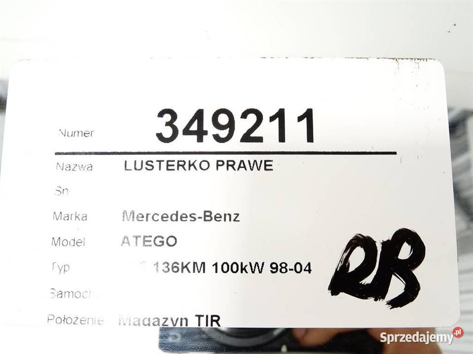 LUSTERKO PRAWE MERCEDES ATEGO Van minibus 9804