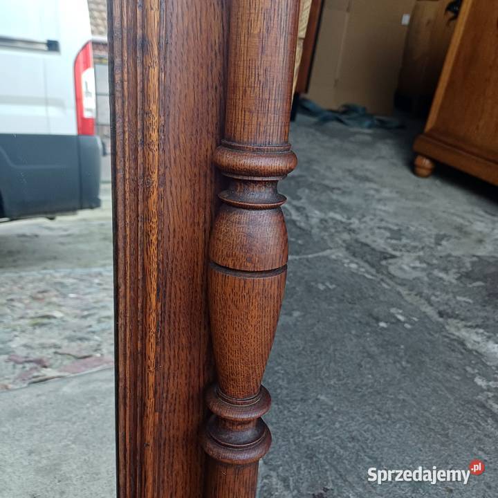 Eklektyczne Lustro Wiszące w dębowej ramie 1