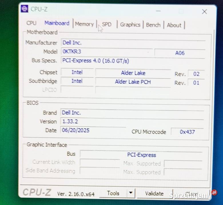 Potężny Laptop Dell i9 12gen16GB RAM DDR5 sprzedam