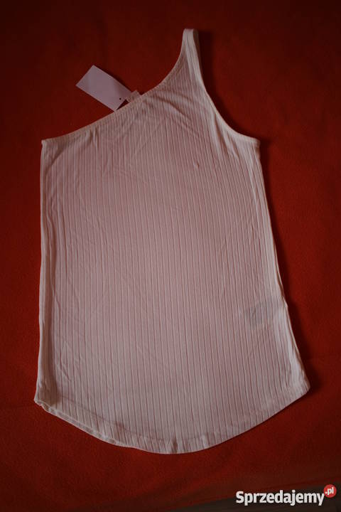 Biały top hm xs 34 cold shoulder asymetryczna Toruń sprzedam