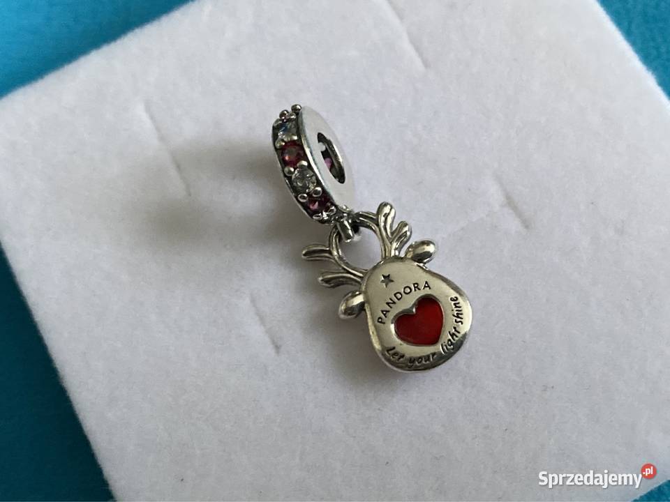 nowa świąteczna zawieszka charms beads Rudolf Wisiorki