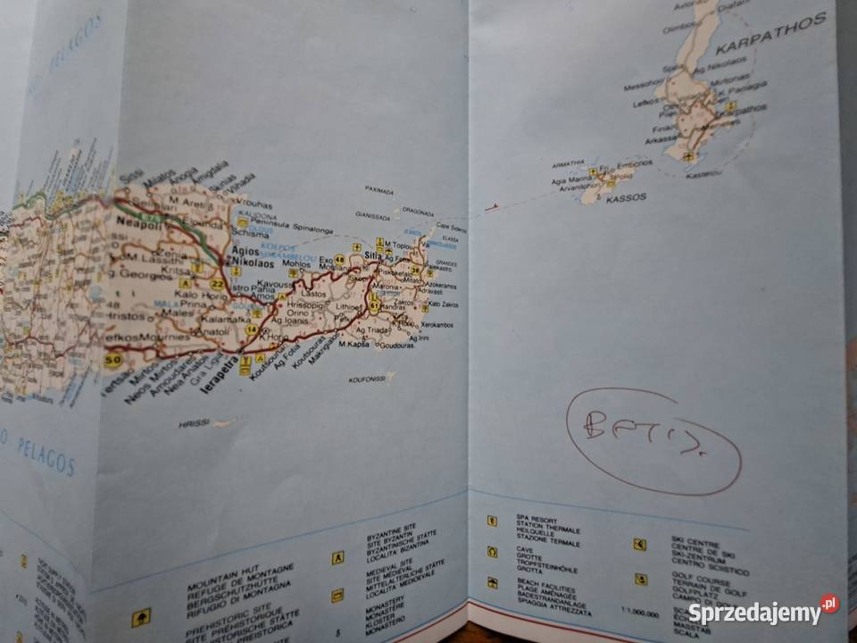 Grecja mapa Greece map carte Kraków