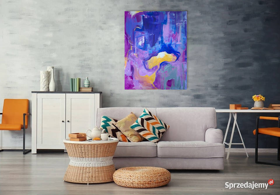 ABSTRAKCJA 2 obraz na płótnie 100x80 artystki A Katowice sprzedam