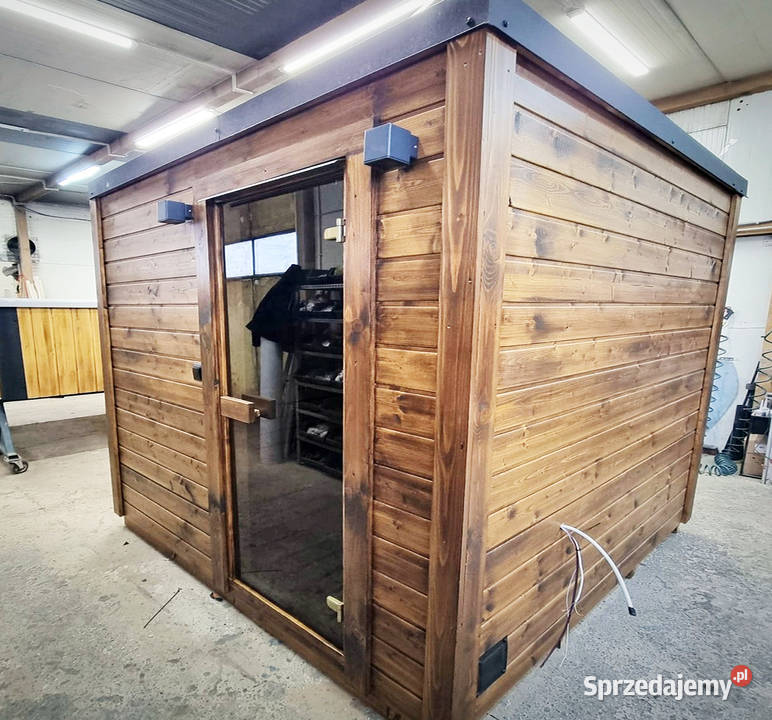 SAUNA OGRODOWA CUBE LUX 220 x 220 z szybą Wrocław