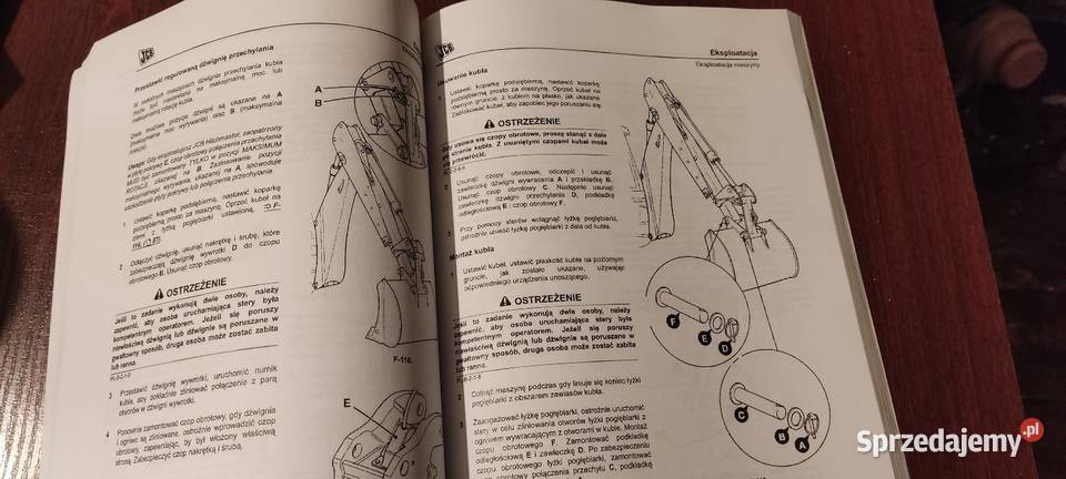 Podręcznik operatora koparko ładowarki JCB 3CX 4 miękka podkarpackie Stalowa Wola sprzedam