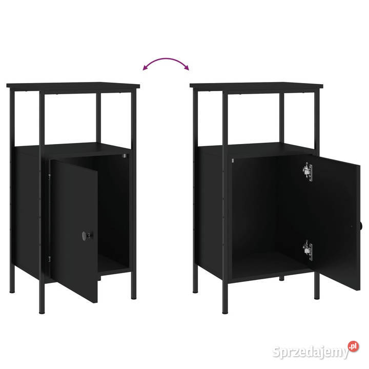 Szafki nocne 2 czarne 41x31x80 WM825924 Warszawa