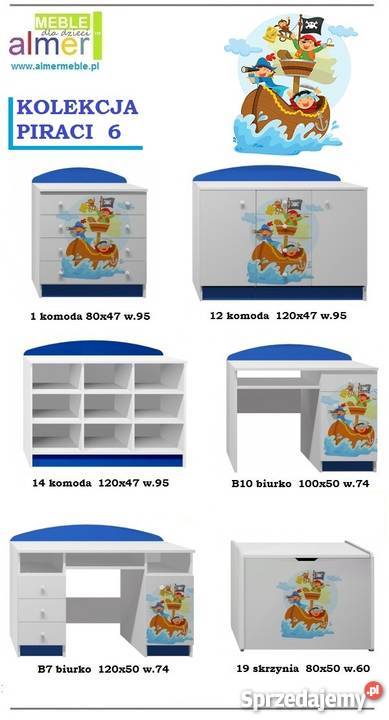 PIRACI 6 B7 biurko dziecięce 120x50 w74 śląskie Katowice