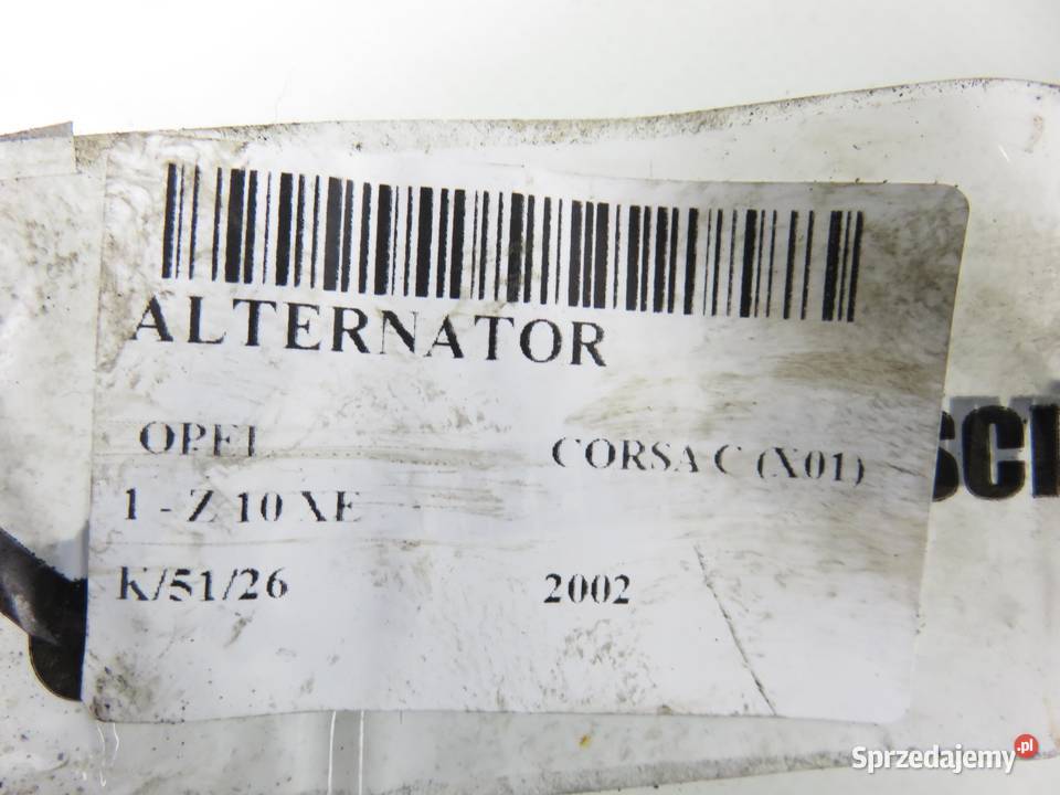 ALTERNATOR OPEL CORSA C 10 12V 0124225018