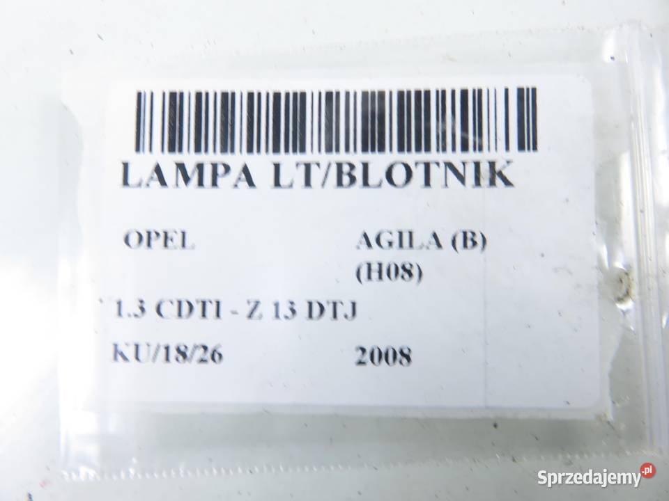 LAMPA LEWA TYLNA OPEL AGILA B H08 89071595 sprzedam