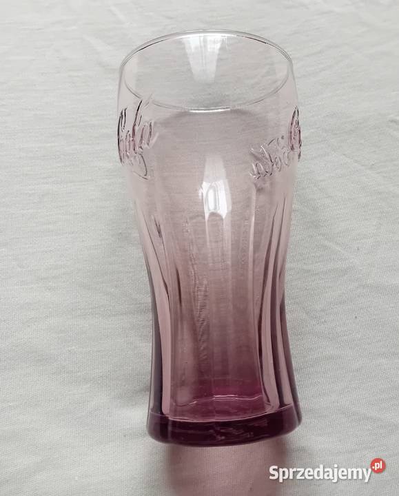 Fioletowa kolekcjonerska szklanka Coca Cola Koźminek