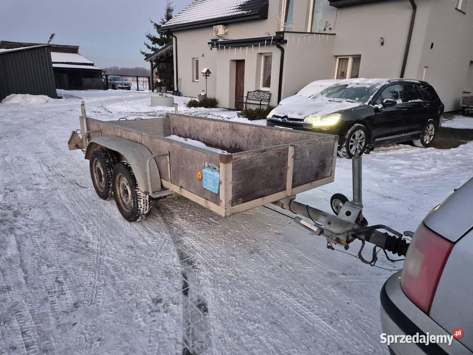 Przyczepka laweta do minikoparki 32x126 Barthau Przyczepy i naczepy wielkopolskie Stara Kaźmierka