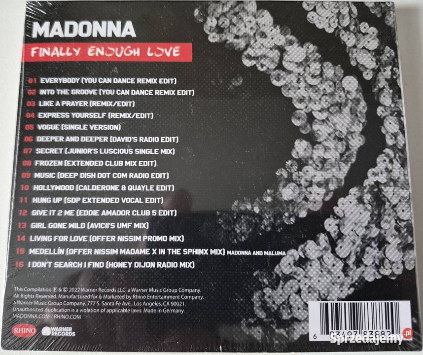 Madonna Finally Enough Love CD nowa w folii pop Łódź