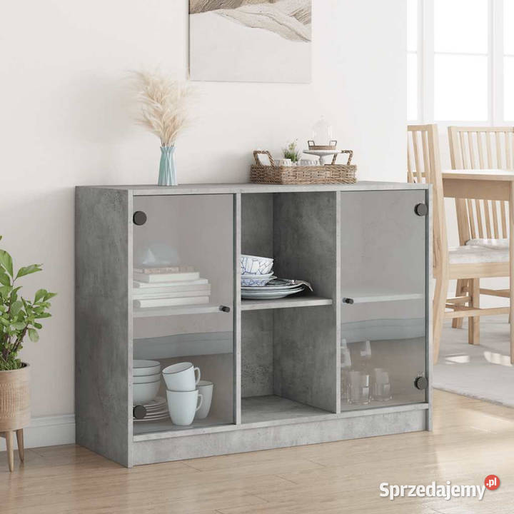 Szafka szarość betonu 102x37x755 materiał