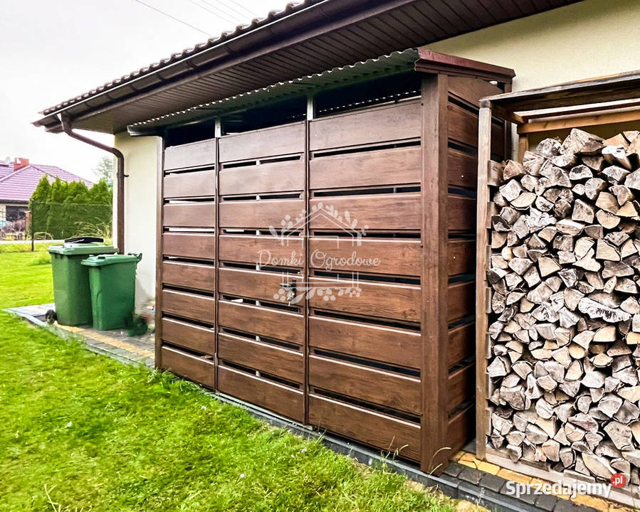 Wiata śmietnikowa Schowek 3x08m zabudowana