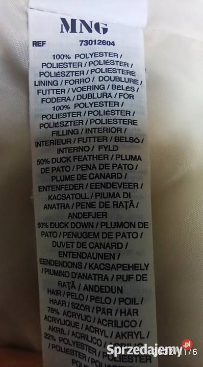 Jasno beżowa zimowa krótka kurtka rozmiar M Rozmiar 38(M) Radzyń Podlaski
