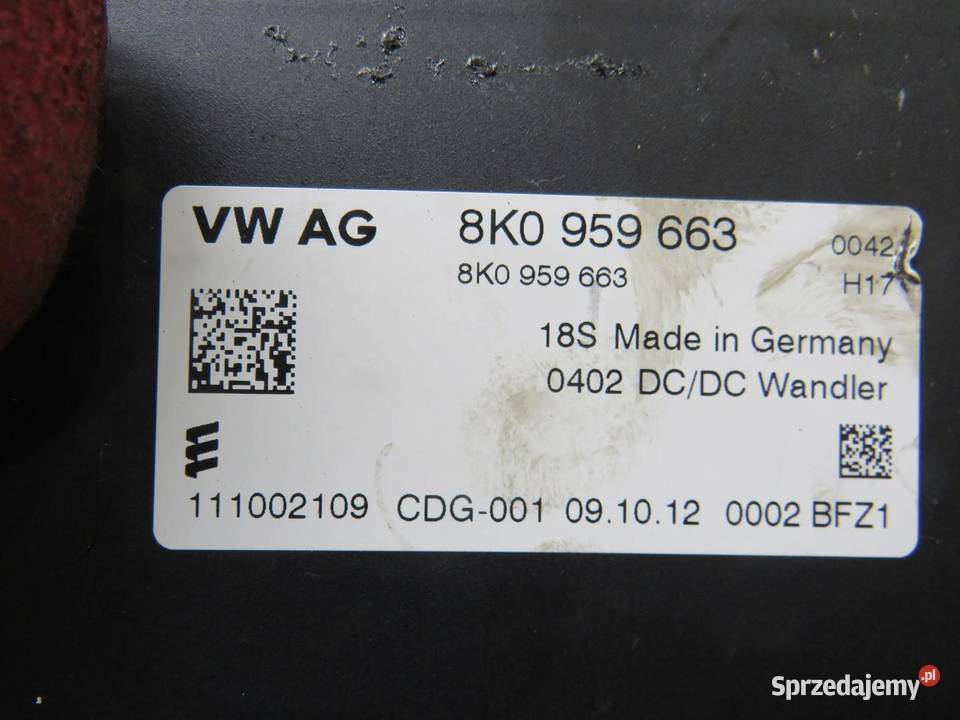 MODUŁ NAPIĘCIA AUDI A4 B8 8K0959663 Komputery