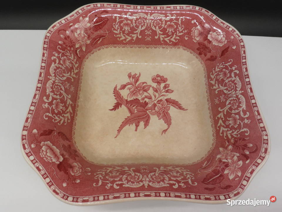 Kwadratowa Miska Spode Pink Camilla Angielska wielkopolskie Raszków