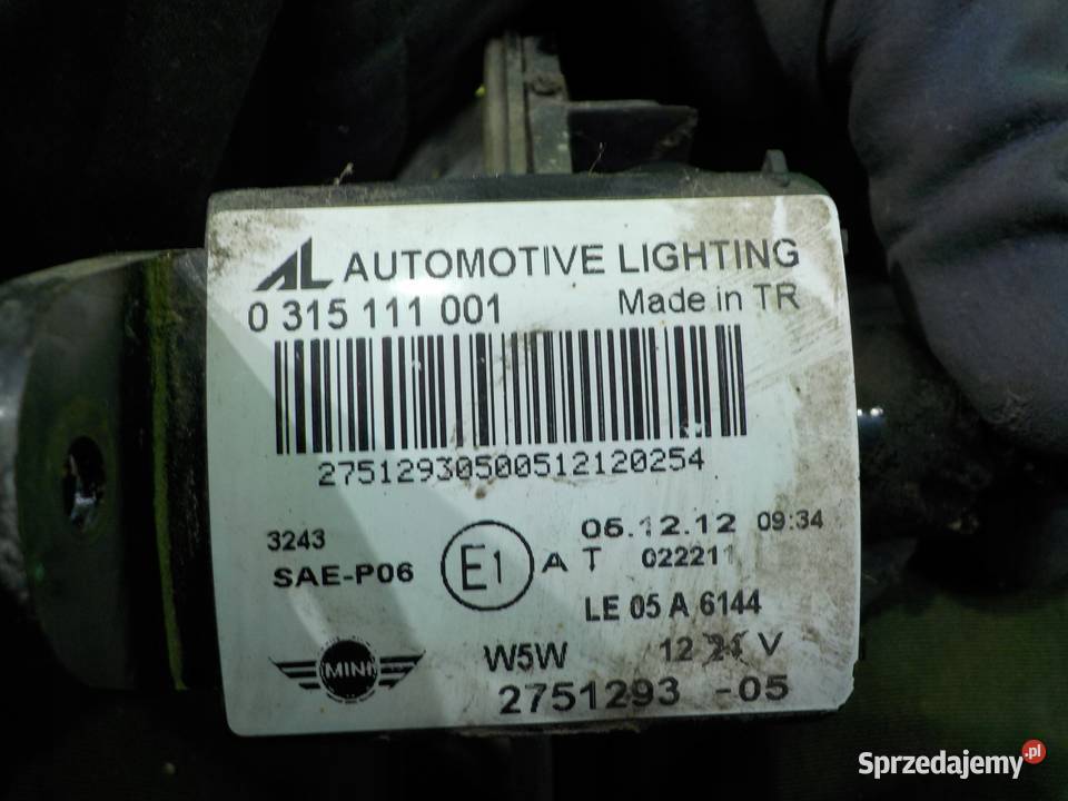 MINI COOPER ONE R56 II 16B 13r 3D halogen prawy osobowe mazowieckie