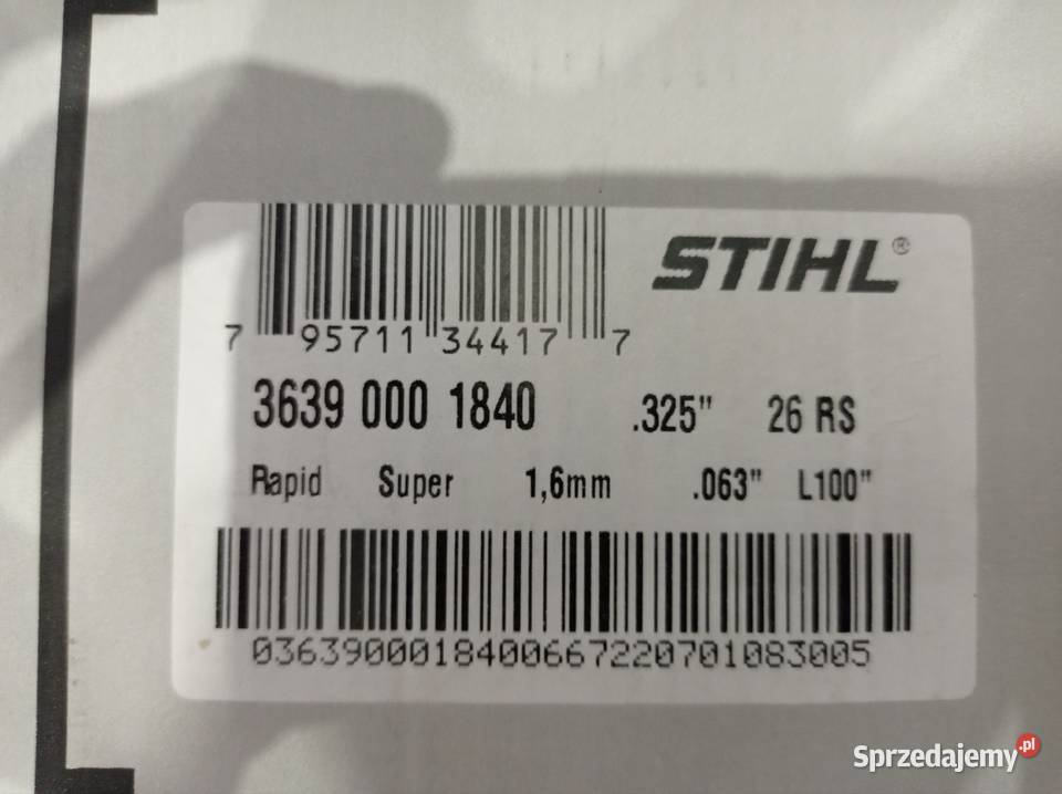 Stihl 26 RS 325 16mm pełne dłuto rolka Katowice sprzedam