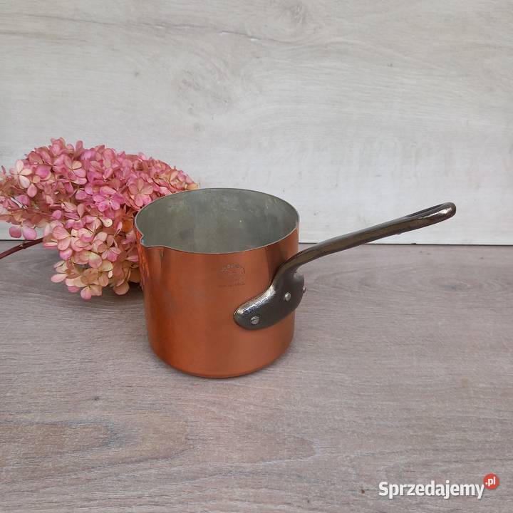 Miedziany garnek miedziany rondel z dziubkiem Warszawa
