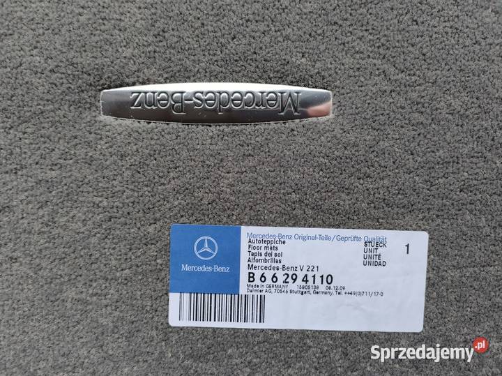 Oryginalne dywaniki welurowe Mercedes W221 Long Bolewice