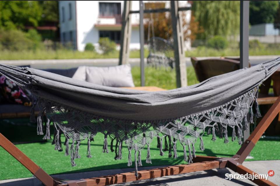 Hamak BOHO huśtawka odpoczynek turystyka ogród Józefów
