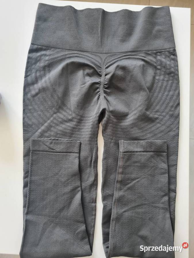 Nowe szare bezszwowe dopasowane legginsy fitness Lublin