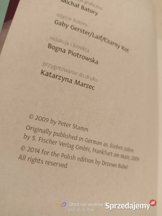 Stamm książki Siedem lat prezenty Warszawa Rok wydania 2014 Proza i poezja