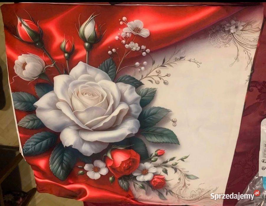 Poszewka na poduszkę na prezent róża Wąbrzeźno