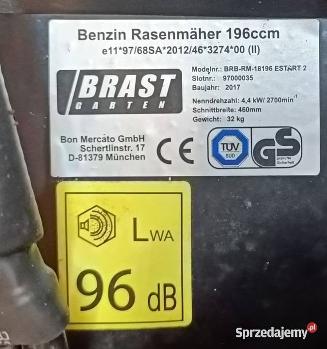 Kosiarka spalinowa BrastGarden szer 46 kosz Suwałki