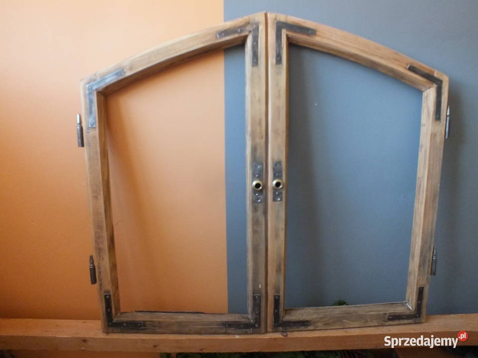 Stare okna drewnianeokoło 1920 komplet Bielawa