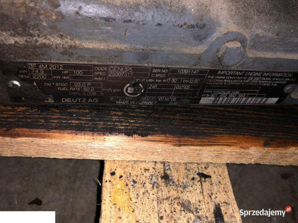 Silnik Deutz AG BF 4M 2012 Pozostałe wielkopolskie