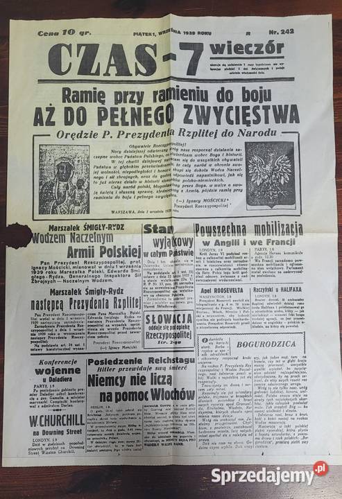 Czasopisma wojenne gazeta wojenna 1939 Luboradz