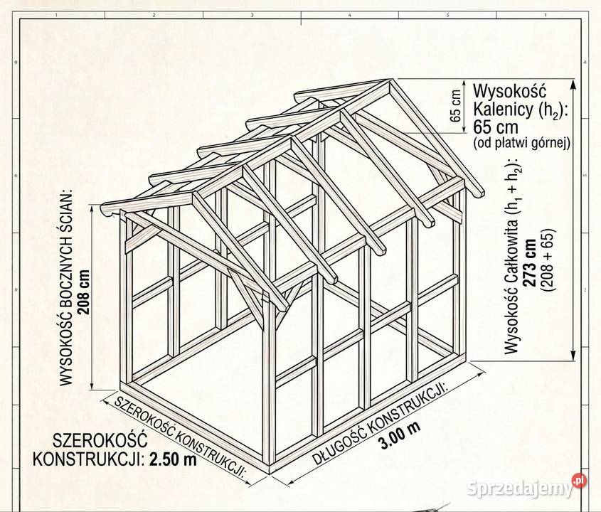 Konstrukcje drewniane 250m x 300 Rumia