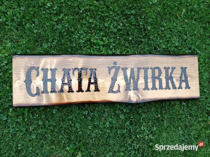 SZYLD DREWNIANY napisy na drewnie grawer wypalanie pirografia deska