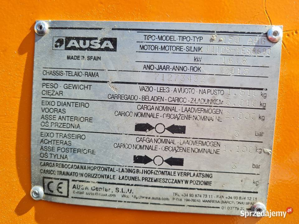 Wozidło AUSA D 150 AHD 1500 małopolskie