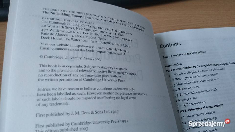 Cambridge English pronouncing dictionary Daniel pomorskie Gdańsk