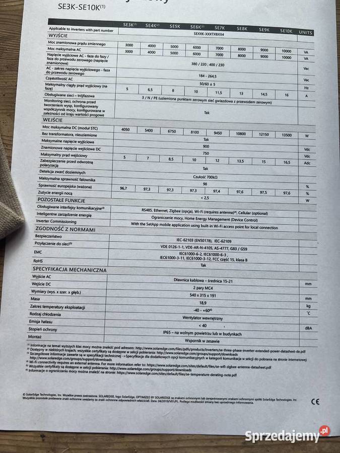 Falownik 5 letni na gwarancji Legnica sprzedam