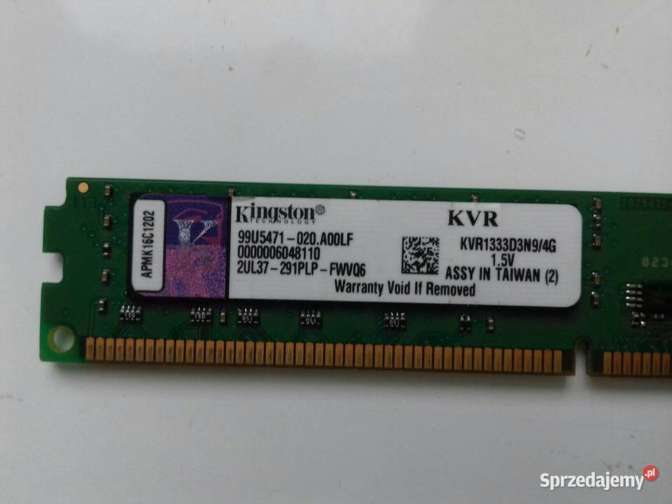 Kingston niskoprofilowy DDR3 4GB 1333MHz sprzedam