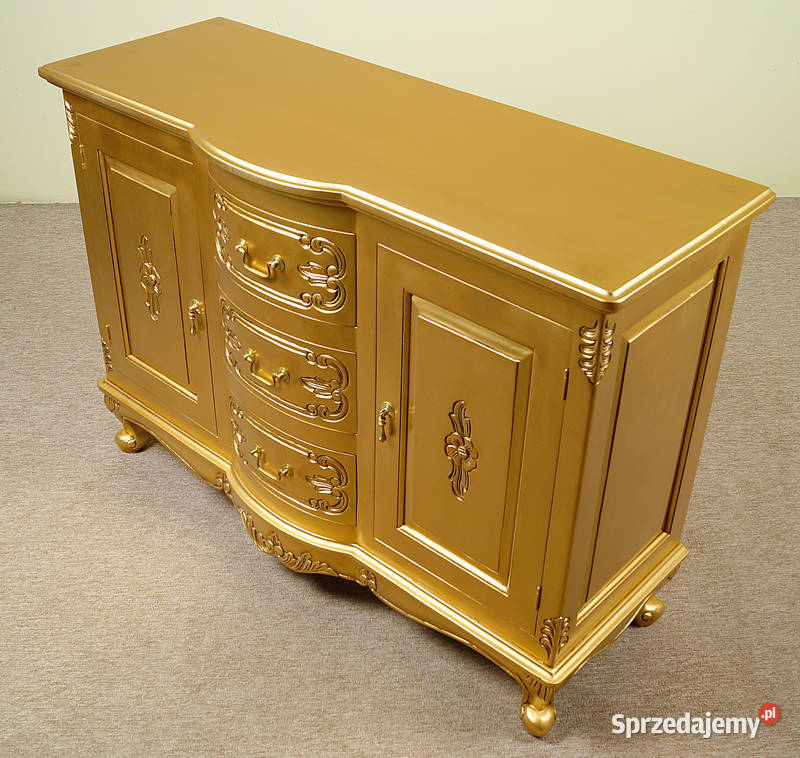 Nowa złota komoda 120 szafka rokoko barok 78325 85cm Września