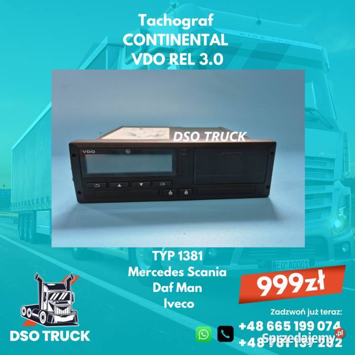 Tachograf CONTINENTAL VDO REL 30 TYP 1381 Zawichost