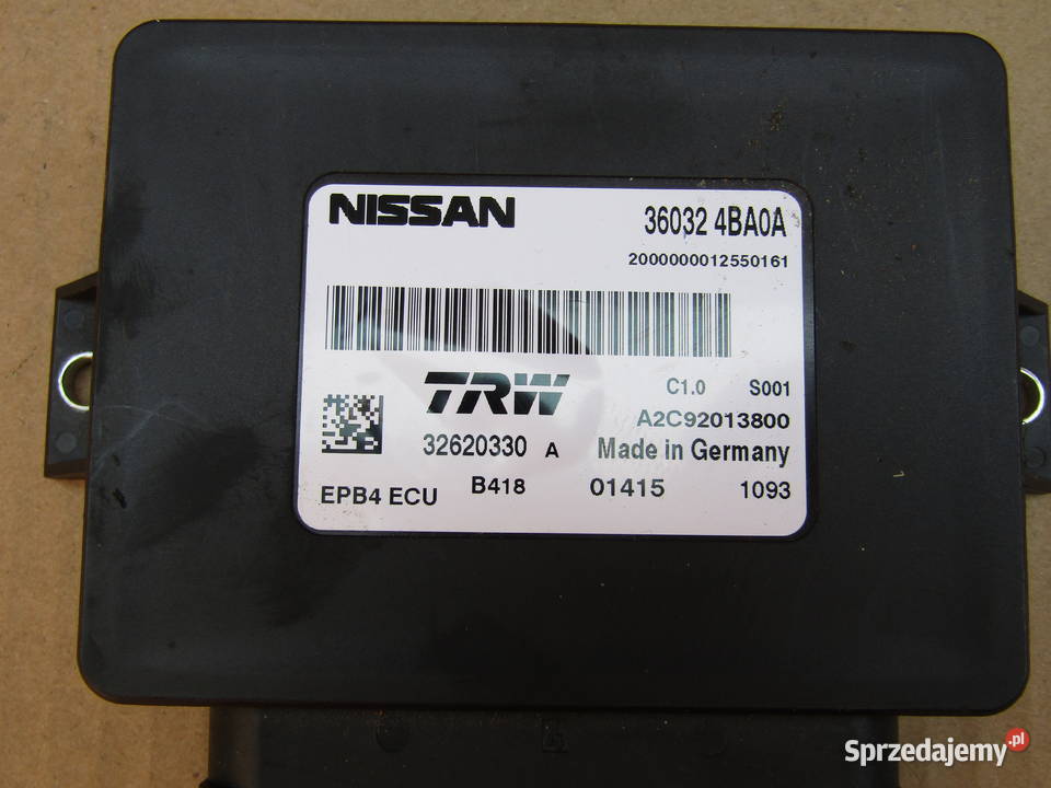 MODUŁSTEROWNIK HAMULCA RĘCZNEGO NISSAN QASHQAI Mysłaków sprzedam