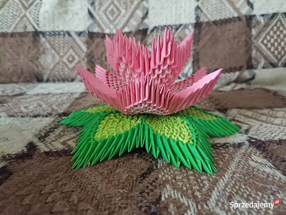 Kwiat Lotosu Origami Modułowe 3D pomorskie Kwidzyn sprzedam
