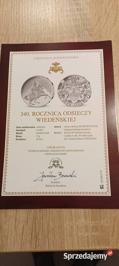 medal 340 rocznicy odsieczy wiedeńskiej