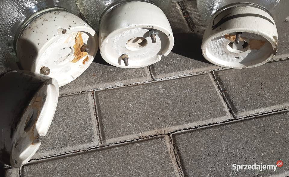 Lampy PRL vintage porcelana i szkło Retro oprawy Łomianki sprzedam