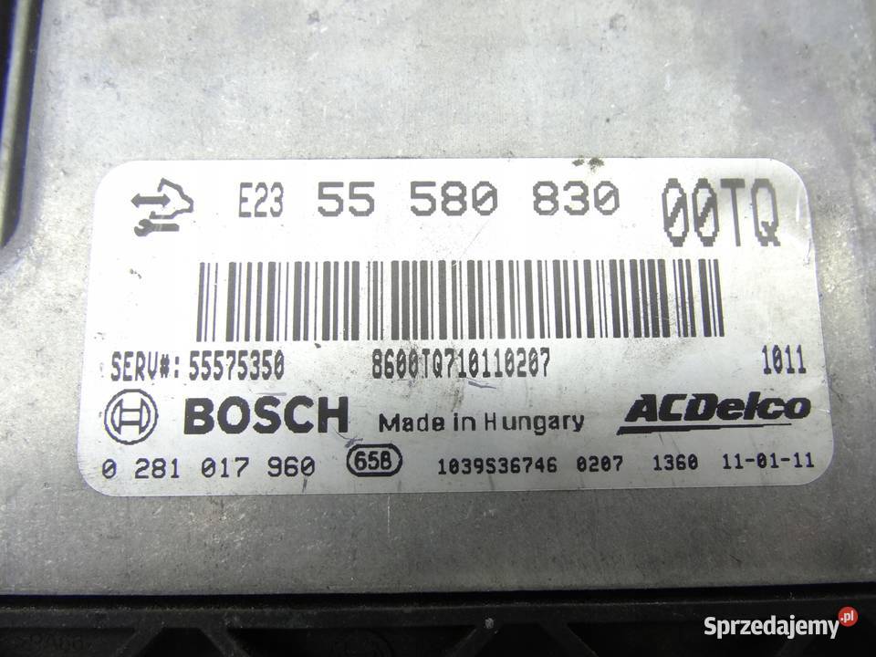 OPEL CORSA D KOMPUTER STEROWNIK SILNIKA 55580830 osobowe Układ elektryczny, zapłon wielkopolskie