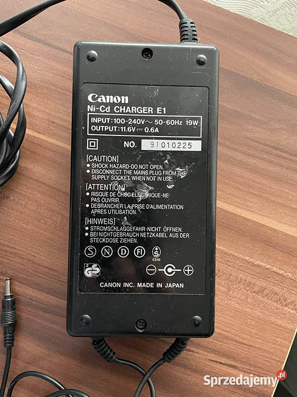 Ładowarka Canon NiCd Charger E1 Akcesoria świętokrzyskie Kielce sprzedam