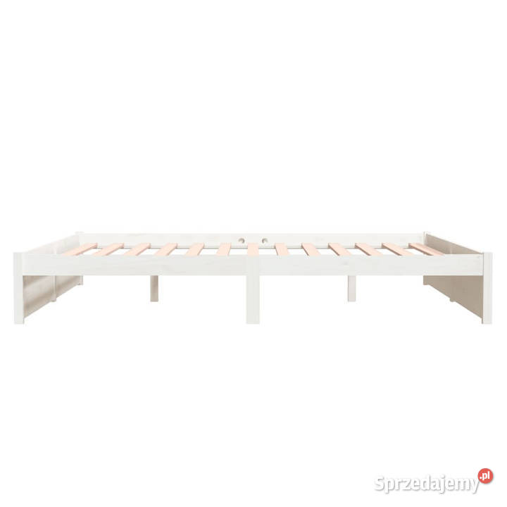 Rama łóżka biała lite drewno 180x200 WM814965 31cm Warszawa