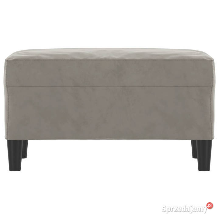 Ławka jasnoszara 70x35x41 tapicerowana aksamitem Warszawa sprzedam